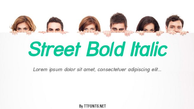 Street Bold Italic example